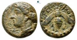 Ionia. Ephesos . ΗΓΕΛΟΧΟΣ (Hegelochos), magistrate circa 380-330 BC. Bronze Æ