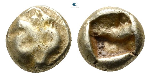 Ionia. Uncertain mint circa 600-550 BC. Figural type
1/24 Stater EL. Milesian s...