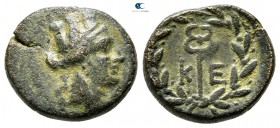 Caria. Keramos  circa 200-0 BC. Also attributed to Keraitai of Pisidia. Bronze Æ