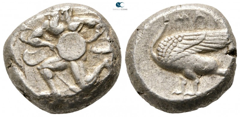 Cilicia. Mallos 425-385 BC. 
Stater AR

19 mm., 11,15 g.

Winged figure (Kr...