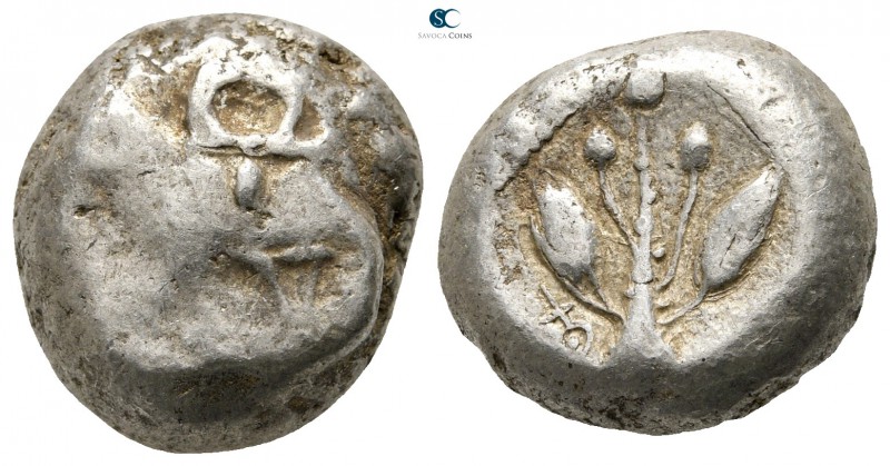 Cyprus. Uncertain circa 480 BC. 
Siglos - Stater AR

17 mm., 10,74 g.

Ram ...