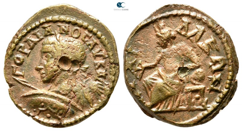 Thrace. Anchialos. Gordian III AD 238-244. 
Bronze Æ

19 mm., 3,45 g.

ΓOPΔ...