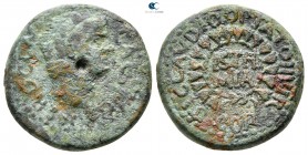 Corinthia. Corinth. Nero AD 54-68. Duovir Ti. Claudius Optatus. Bronze Æ