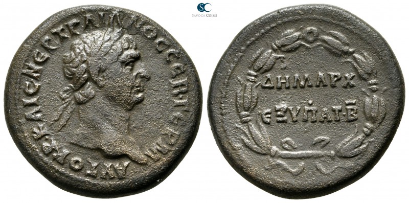 Seleucis and Pieria. Antioch. Trajan AD 98-117. Struck AD 98-99
As Æ

27 mm.,...