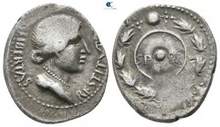 65 BC. Uncertain Mint in Spain. Civil War Denarius AR