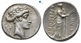 Q. Pomponius Musa 66 BC. Or 56 BC. Rome. Denarius AR