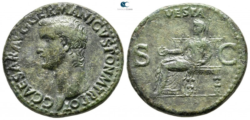 Germanicus AD 37-41. Rome
As Æ

28 mm., 10,51 g.

C CAESAR AVG GERMANICVS P...