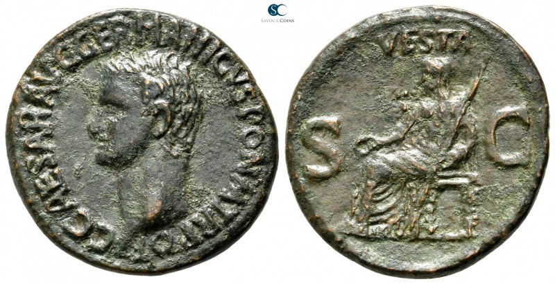 Germanicus AD 37-41. Rome
As Æ

27 mm., 8,49 g.

C CAESAR AVG GERMANICVS PO...