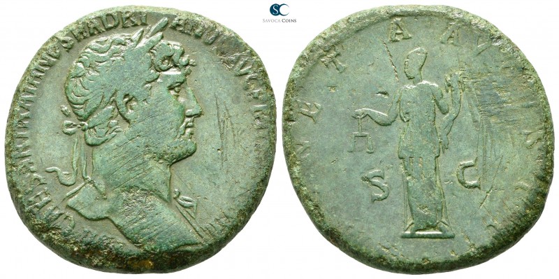 Hadrian AD 117-138. Struck AD 119-121. Rome
Sestertius Æ

33 mm., 19,53 g.
...