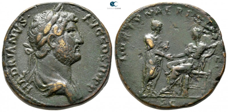 Hadrian AD 117-138. Struck AD 134-138. Rome
Sestertius Æ

32 mm., 22,56 g.
...