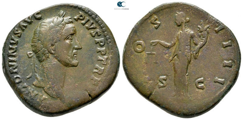 Antoninus Pius AD 138-161. Rome
Sestertius Æ

32 mm., 25,76 g.

ANTONINVS A...