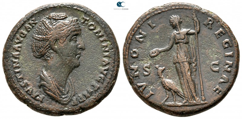 Faustina I (Augusta) AD 138-141. Rome
As Æ

28 mm., 11,03 g.

FAVSTINA AVG ...