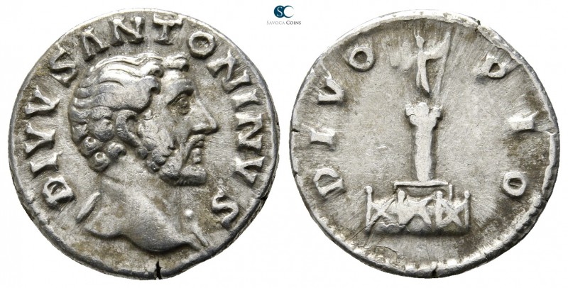 Divus Antoninus Pius Died AD 161. Struck under Marcus Aurelius and Lucius Verus,...