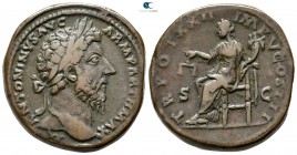 Marcus Aurelius AD 161-180. Struck AD 168. Rome. Sestertius Æ
