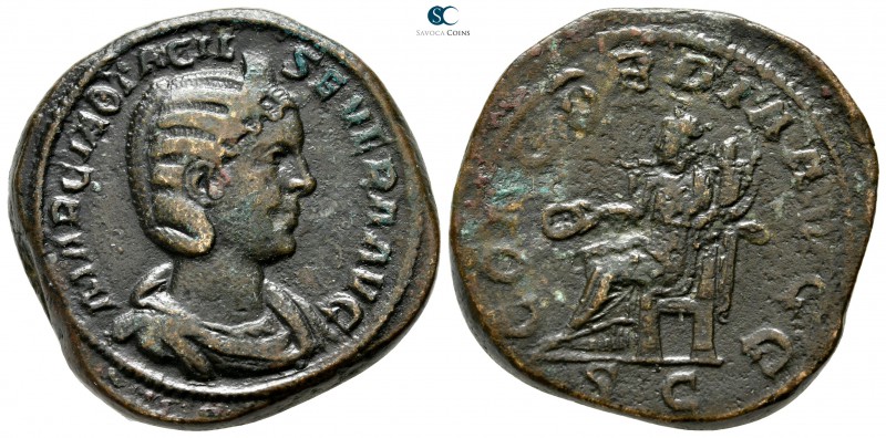 Otacilia Severa AD 244-249. Struck under her husband Philip I, AD 246. Rome
Ses...