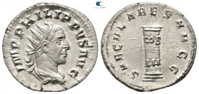 Philip I Arab AD 244-249. Commemorating the millennial games, AD 249. Rome. Antoninianus AR