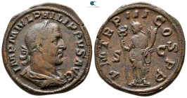 Philip I Arab AD 244-249. Struck AD 246. Rome. Sestertius Æ