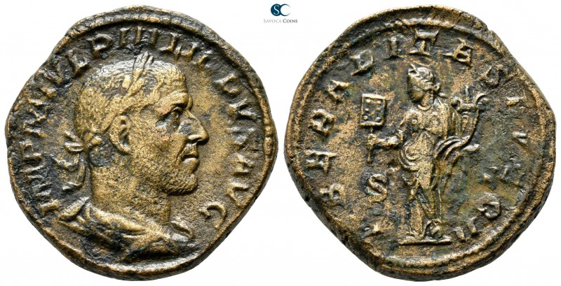 Philip I Arab AD 244-249. Struck AD 245. Rome
Sestertius Æ

30 mm., 21,51 g....