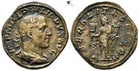 Philip I Arab AD 244-249. Struck AD 245. Rome. Sestertius Æ