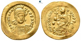 Theodosius II AD 402-450. Struck AD 442-443. Constantinople. Solidus AV