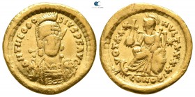 Theodosius II AD 402-450. Struck AD 430-440. Constantinople. 10th officina. Solidus AV