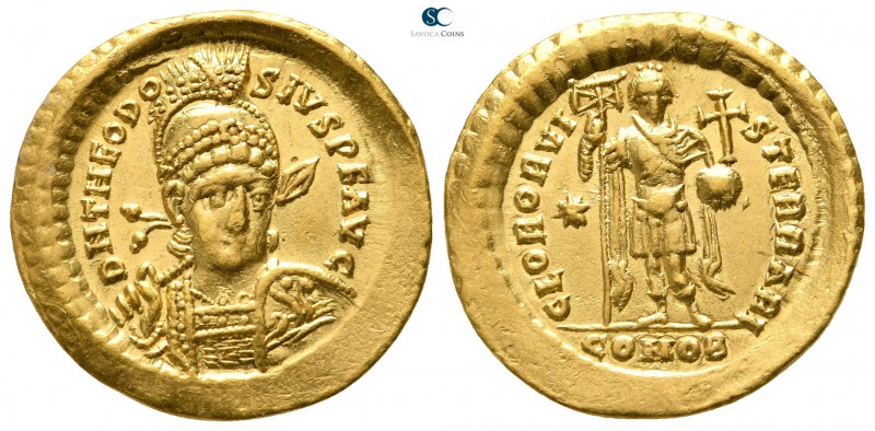 Theodosius II AD 402-450. Struck AD 424/5-430. Constantinople. 10th officina
So...