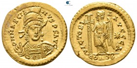 Marcian AD 450-457. Struck AD 450-457. Constantinople. 1st officina. Solidus AV