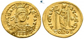 Leo I AD 457-474. Struck AD 462 or 466. Constantinople. 4th officina. Solidus AV