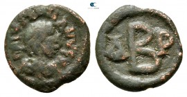 Justinian I AD 527-565. Thessalonica. 2 Nummi Æ