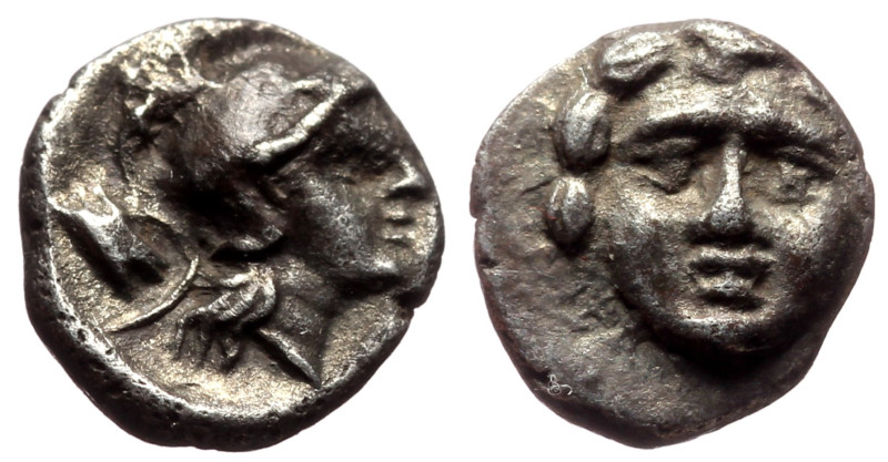 Obol AR
Pisidia, Selge, 4th century BC, Head of gorgoneion facing with flowing h...