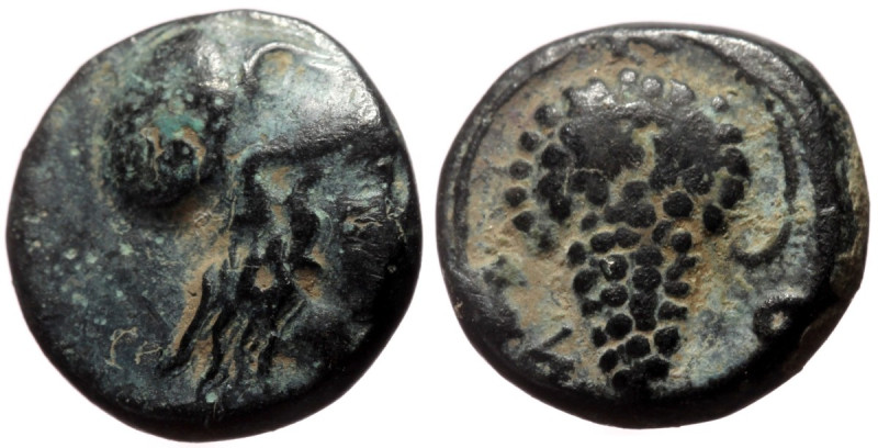 Bronze AE
Cilicia, Soloi, c. 400-350 BC, Head of Athena to right, wearing Corint...