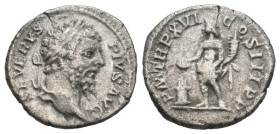 Denarius AR
Septimus Severus (193-211), Rome, AD 208, SEVERVS PIVS AVG, Laureate head r. / P M TR P XVI COS III P P. Genius standing l., holding corn...