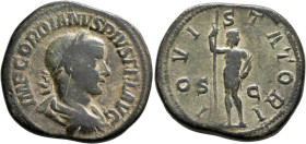 Sestertius Æ
Gordian III, 238-244, orichalcum, Rome, 241-243, IMP GORDIANVS PIVS FEL AVG, Laureate, draped and cuirassed bust of Gordian III to right,...