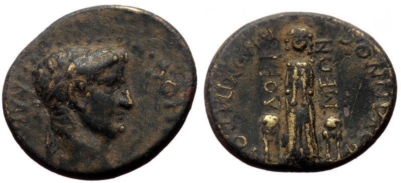 Phrygia, Docimeum – Claudius, AD 41-54, ΤΙ ΚΛΑΥΔΙΟϹ ΚΑΙϹΑΡ. Laureate head r. / Ε...