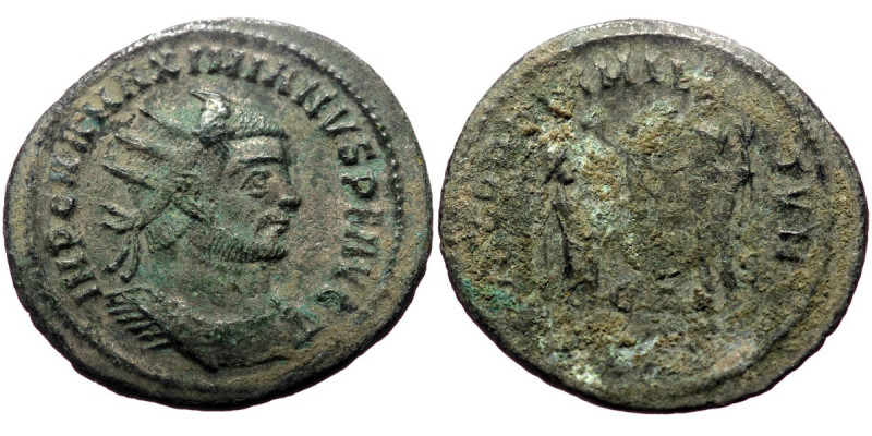 Antoninianus AE
Maximianus (285-310), Silvered Antoninianus, Antioch, 293-295, I...