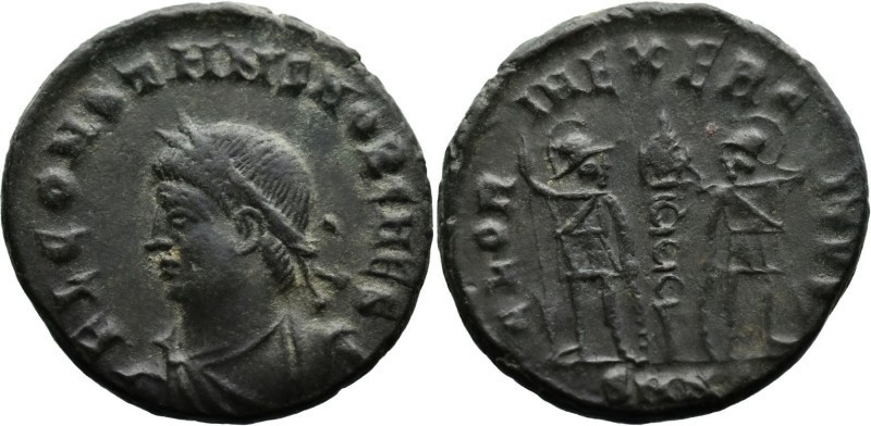 Follis Æ
Constans, Caesar (333-337), Nicomedia, FL CONSTANS NOB CAES. Laureate, ...