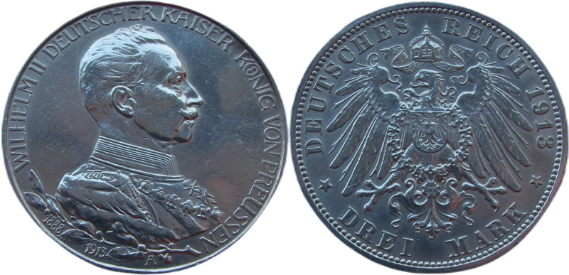 3 Mark AR
Germany, 1913, Wilhelm II (1888-1918)
16,60 g