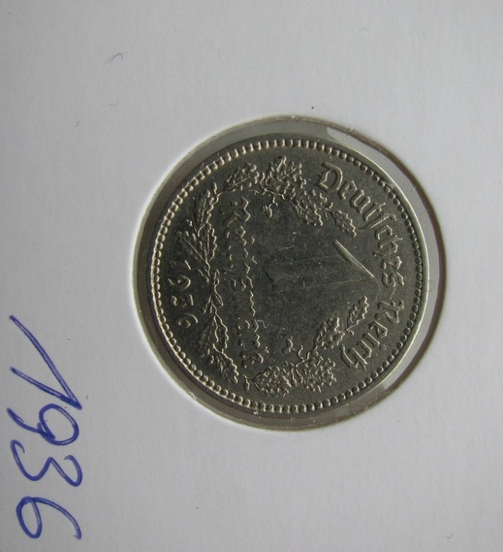 1 Reichsmark
Germany, 1936
23 mm, 4,85 g