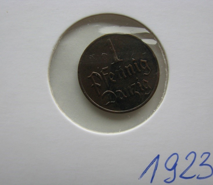 1 Pfennig
Freie Stadt Danzig, 1923
17 mm, 1,63 g
KM# 140