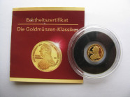 ½ g Coin, Gold 585/1000