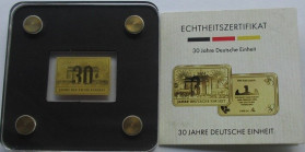 1/500 Oz, Germany, 30 Jahre Deutsche Einheit, Mauerfall, Gold 999/1000