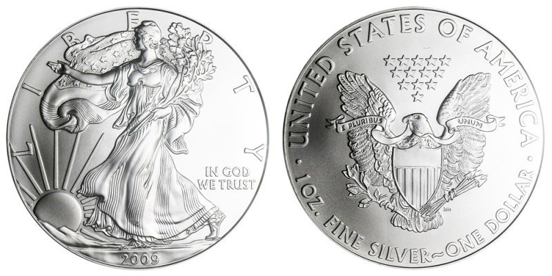 1 Oz AR
USA, Walking Liberty, 2009
31,10 g