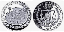 1 Oz AR
Somaliland, Year of the Rooster, 2017
31,10 g