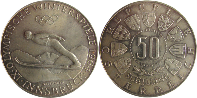 50Schilling AR
Austria, Silver 625/1000
20 g (12,80 g fine)