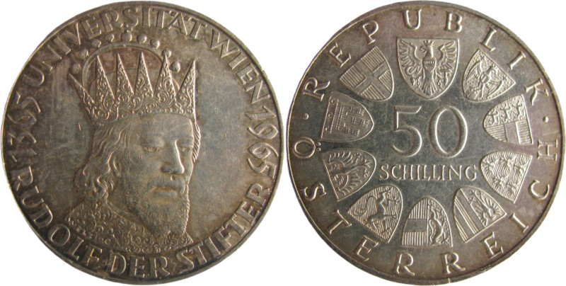 50Schilling AR
Austria, Silver 625/1000
20 g (12,80 g fine)