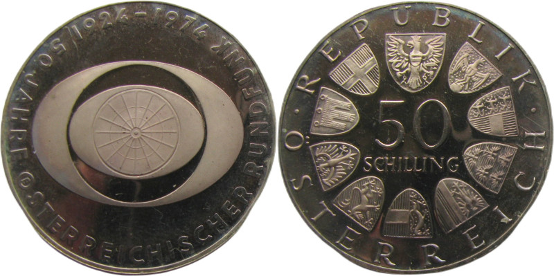 50Schilling AR
Austria, Silver 625/1000
20 g (12,80 g fine)