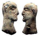 Head of figurine, lead, 32 mm, 13,97 g