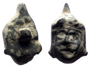 Head of Roman Figurine, bronze, 22 mm, 9,12 g