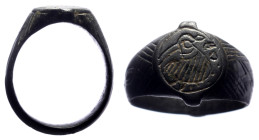 Byzantine ring, bronze, 24 mm, 8,05 g