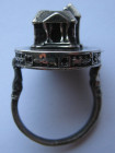 Judaica, Jewish wedding ring, silver, 20h century